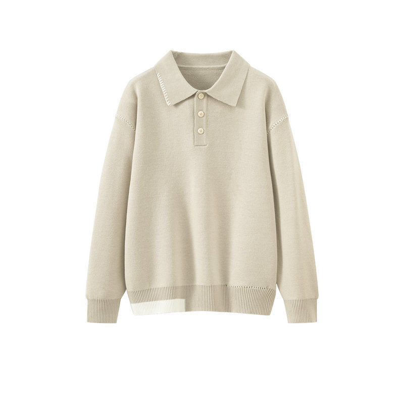 Polo sweater with a collar
