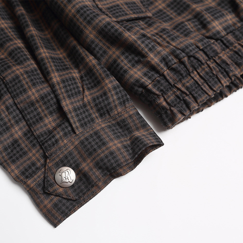 Loose plaid jacket