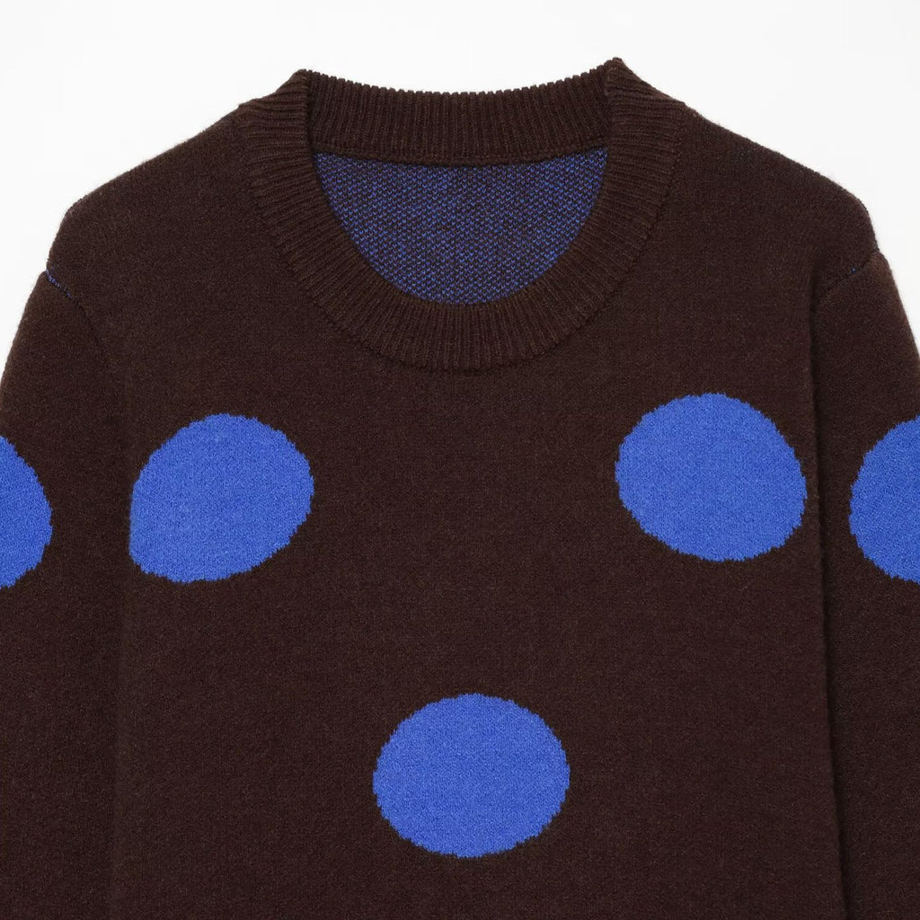 Polka dot pullover sweater