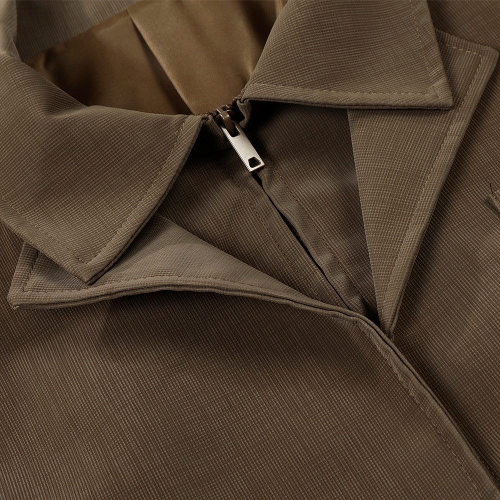 Collar jacket solid color