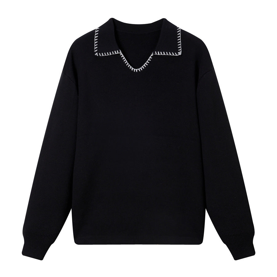 Men's collar sweater