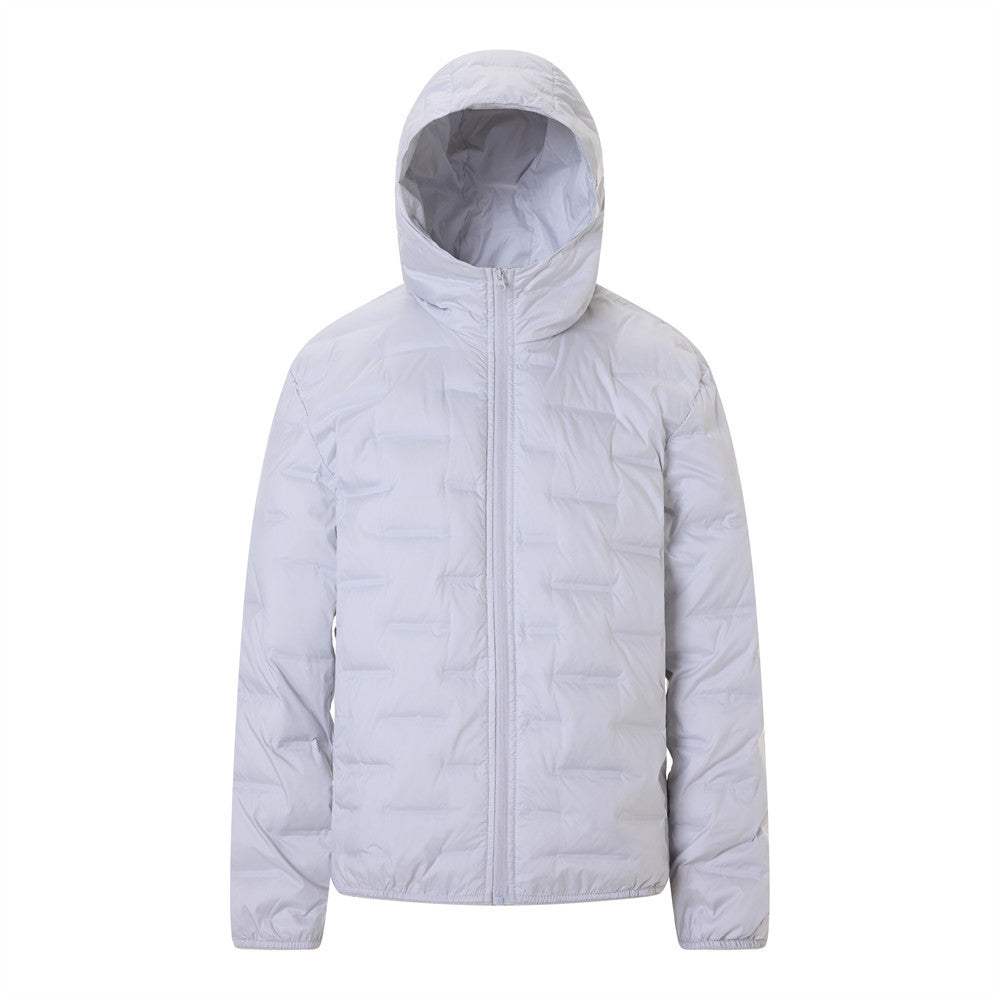 Hooded high necked jacket