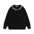 Collar letter pattern sweater