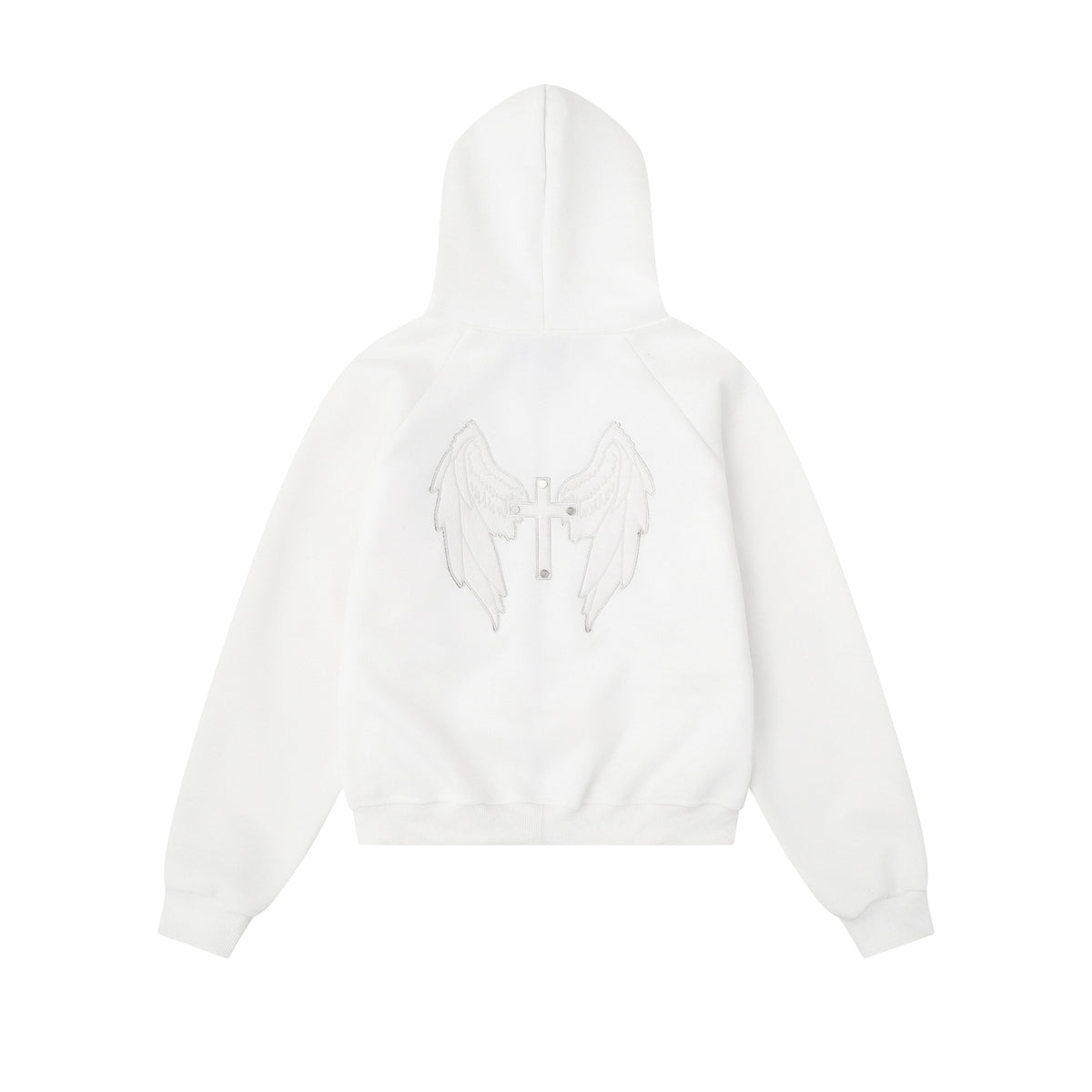 Sweet Cool Rivet Zipper Hooded Cropped Loose Cardigan Sweatshirt