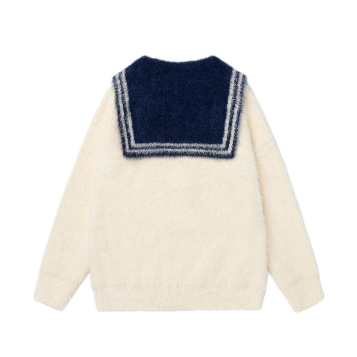 Color blocked shawl sweater